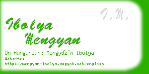 ibolya mengyan business card